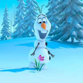 Puzzle: Olaf y la flor logo
