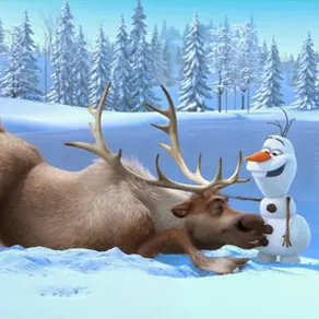 Puzzle: Sven y Olaf en la nieve logo