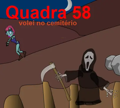 Quadra 58: volei no cemitério logo