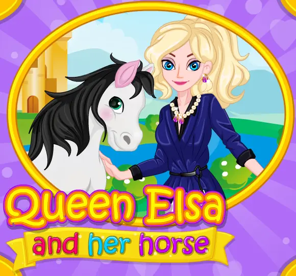 Queen Elsa and Her Horse logo