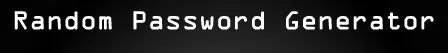 Random Password Generator logo