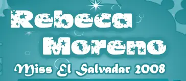Rebeca Moreno Miss El Savadar 2008 logo
