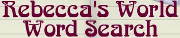 Rebecca's World Word Search logo