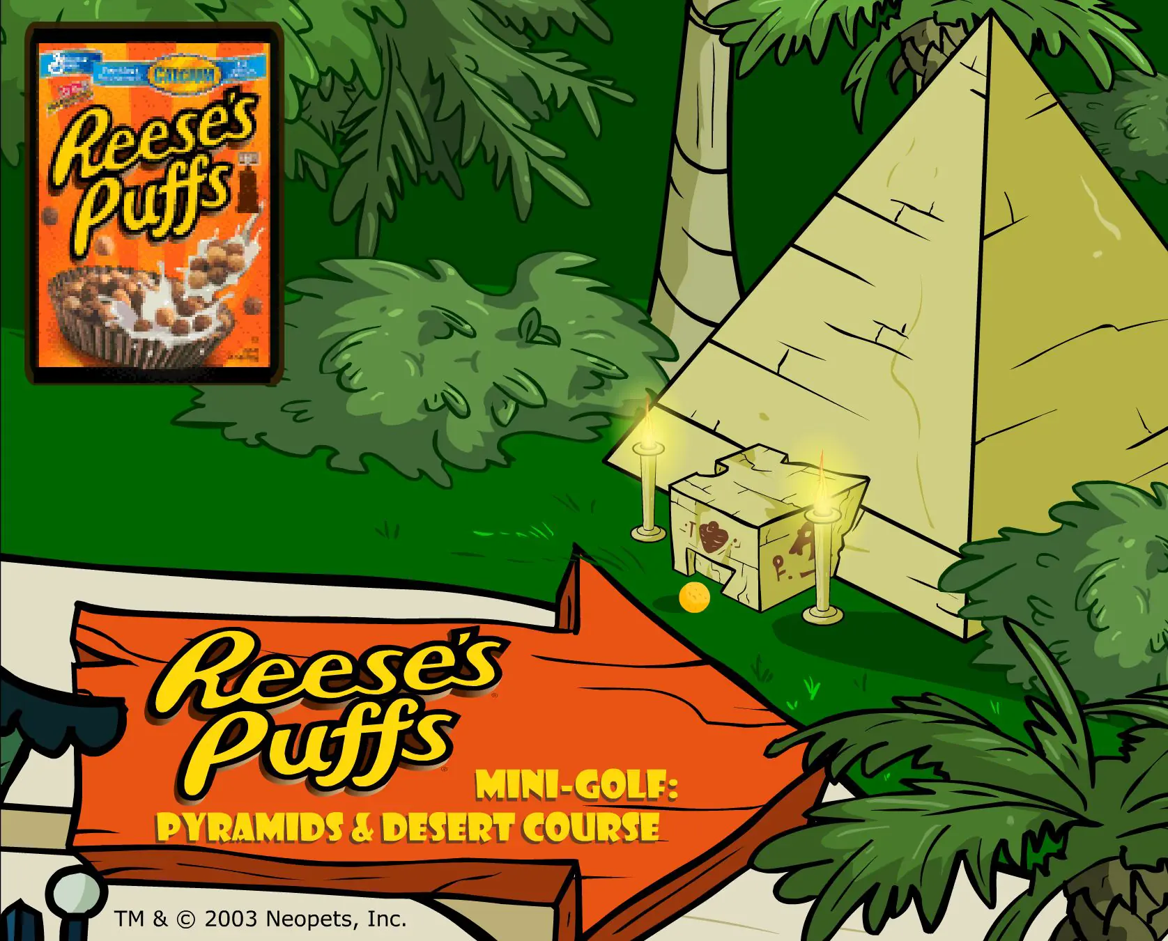 Reese's Puffs Mini-Golf: Pyramids and Desert Course logo