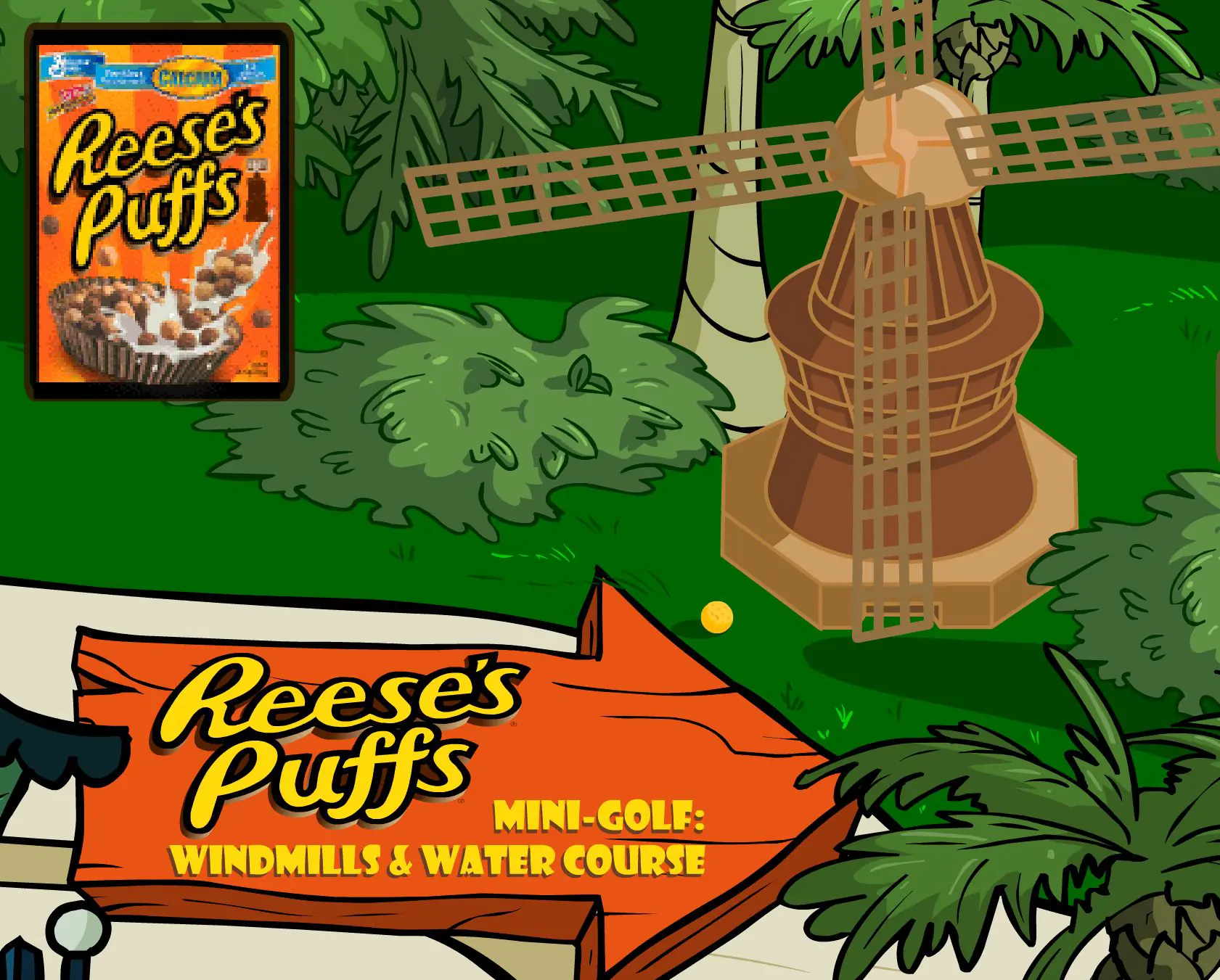 Reese's Puffs Mini-Golf: Windmils and Water Course logo