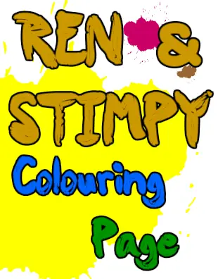 Ren & Stimpy Colouring Page logo