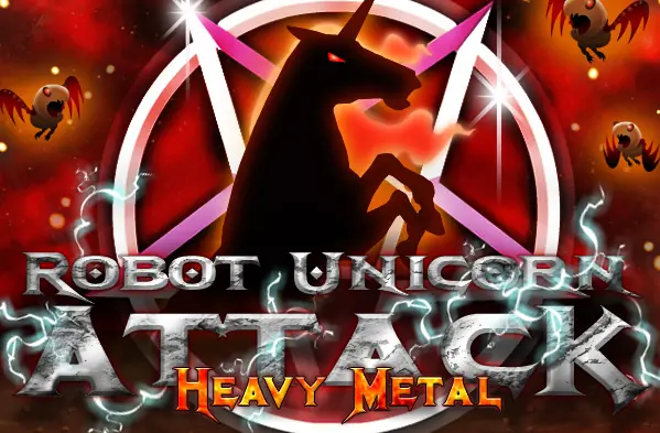 Robot Unicorn Attack Heavy Metal logo