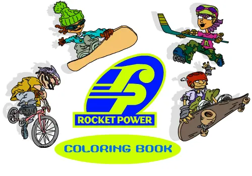 Rocket Power Coloring Book logo