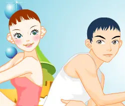 Roiworld Blue Girl and Boy Dressup logo