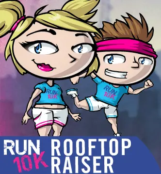 Run 10k: Rooftop Raiser logo