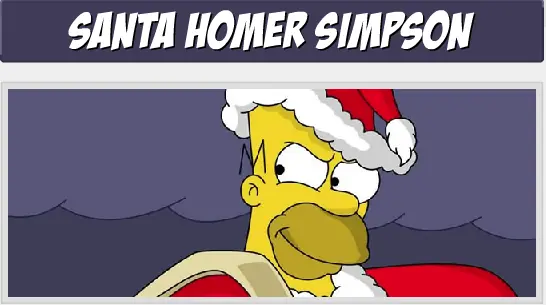 Santa Homer Simpson logo