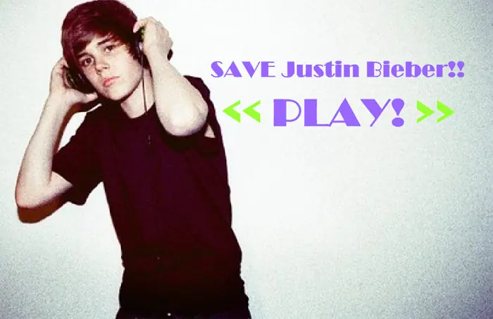 Scary Maze Game: Justin Bieber logo