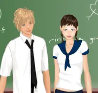 School Couple2 Dress Up Game logo
