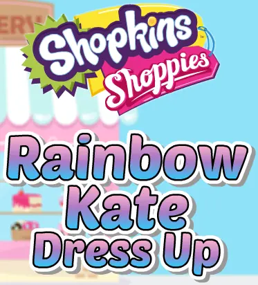 Shopkins Shoppies Rainbow Kate Dress Up logo
