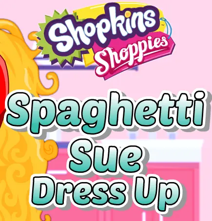 Shopkins Shoppies: Spaghetti Sue Dress Up logo