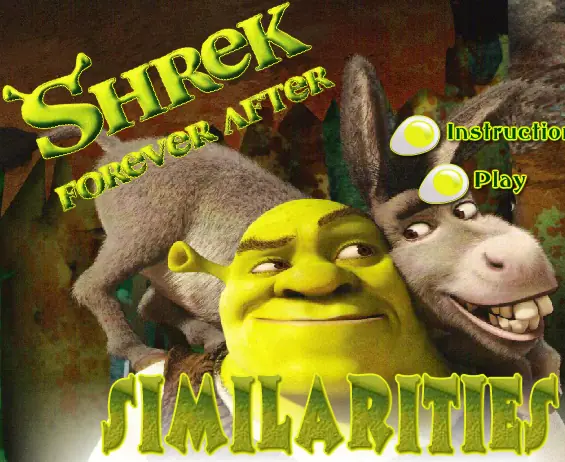 Shrek Forever After Similarities logo
