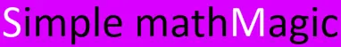 Simple mathMagic logo