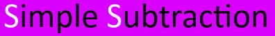 Simple Subtraction logo