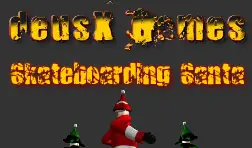 Skateboarding Santa logo