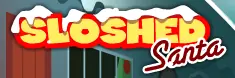 Sloshed Santa logo