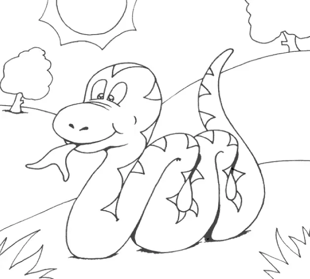 Snake In The Jungle Coloring logo