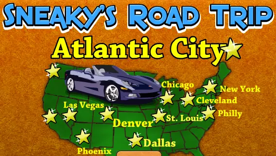 Sneaky's Road Trip: Atlantic City logo