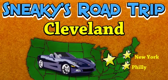Sneaky's Road Trip: Cleveland logo