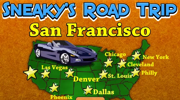 Sneaky's Road Trip: San Francisco logo