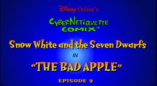 Snow White and the Seven Dwarfs in "The Bad Apple" logo