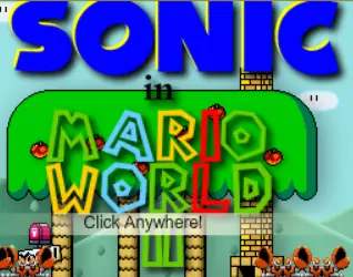 Sonic in Mario World logo