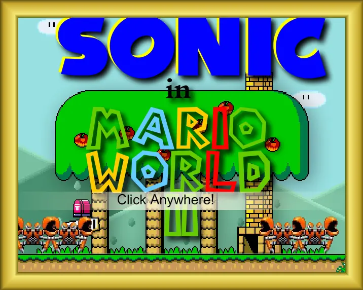 Sonic in Mario World logo