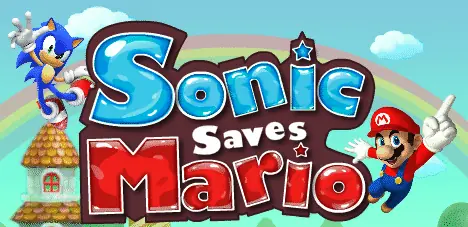 Sonic Saves Mario logo
