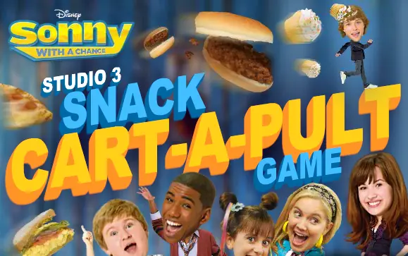 Sonny with a Chance: Studio 3 Snack Cart-A-Pult Game logo