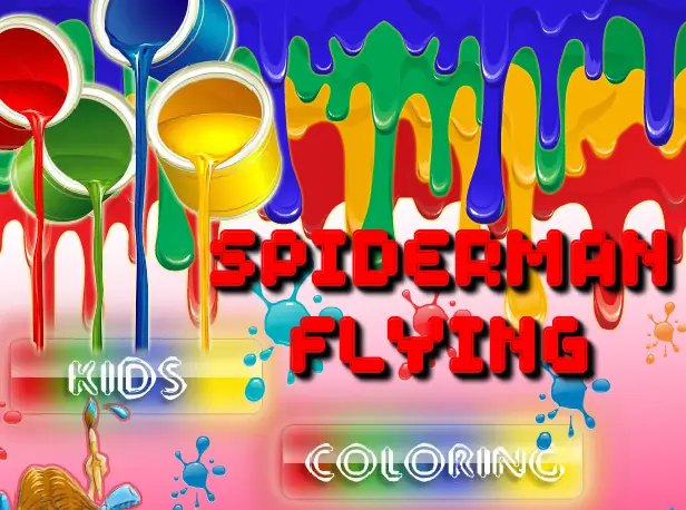 Spiderman Flying Kids Coloring logo