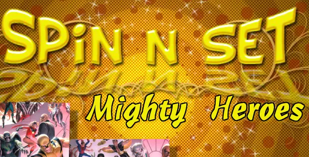 Spin N Set Mighty Heroes logo