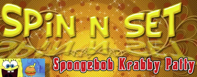 Spin N Set Spongebob Krabby Patty logo