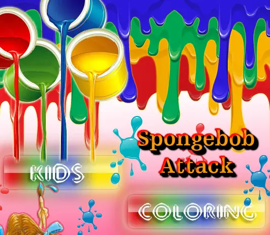 Spongebob Attack Coloring Game logo