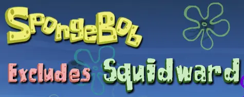 SpongeBob Excludes Squidward logo
