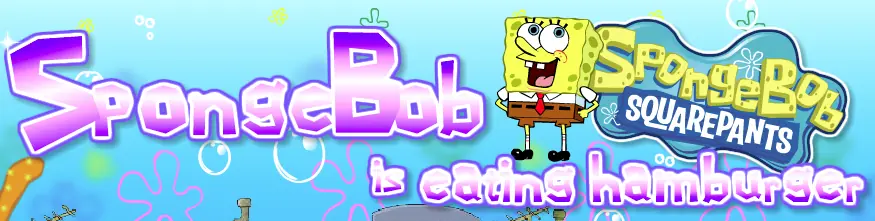 SpongeBob is eating hamburger logo