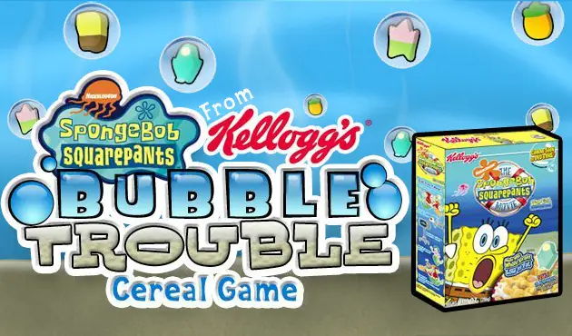 SpongeBob SquarePants: Bubble Trouble Cereal Game logo