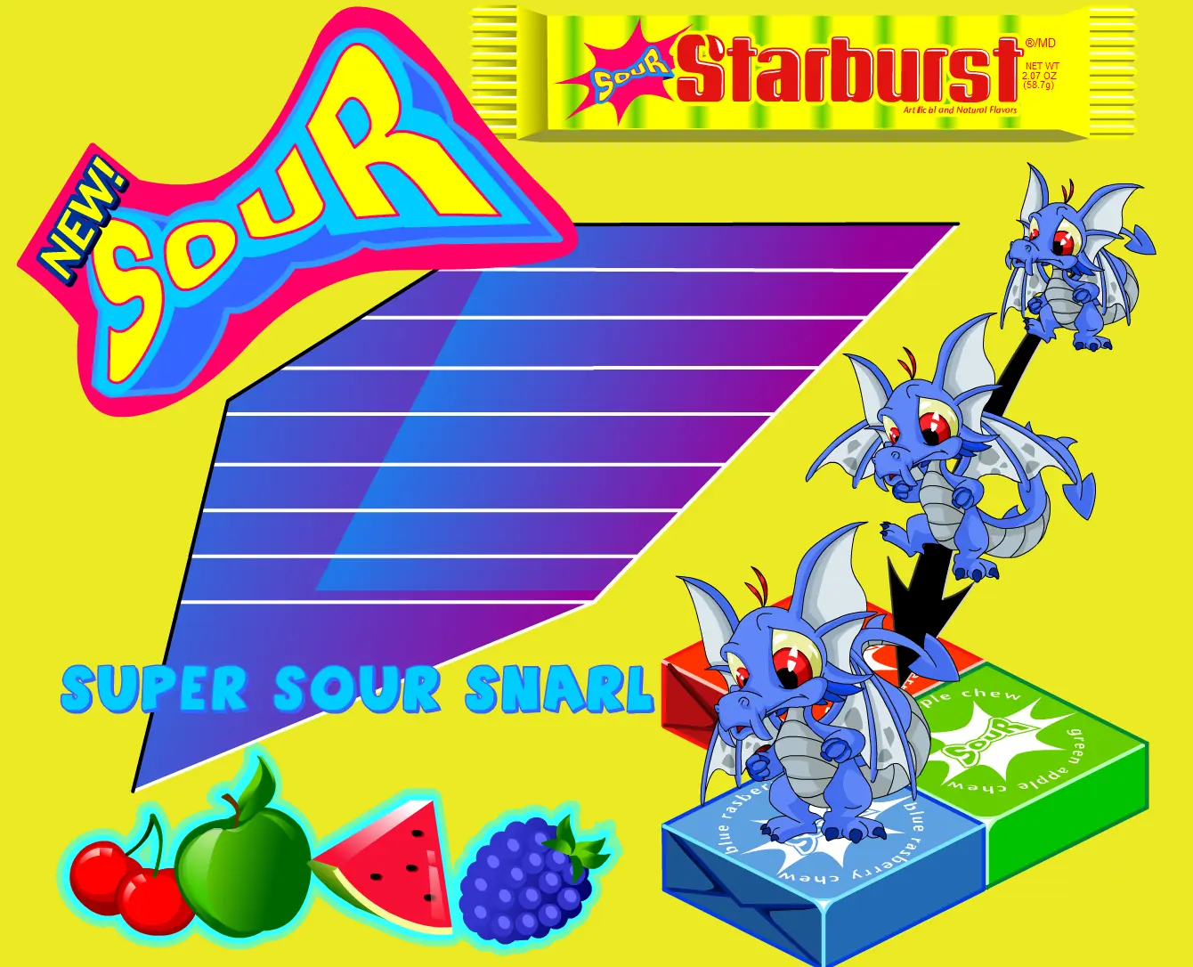 Starburst Super Sour Snarl logo