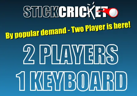 Stick Cricket: 2 Players, 1 Keyboard logo