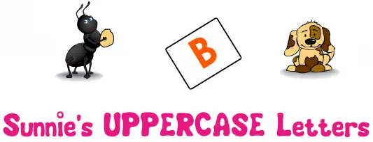 Sunnie's UPPERCASE Letters A to E logo