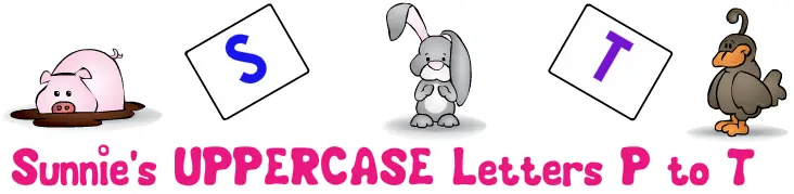 Sunnie's UPPERCASE Letters P to T logo