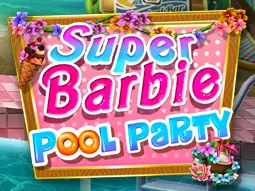 Super Barbie Pool Party logo