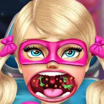Super Barbie Sister Throat Doctor logo