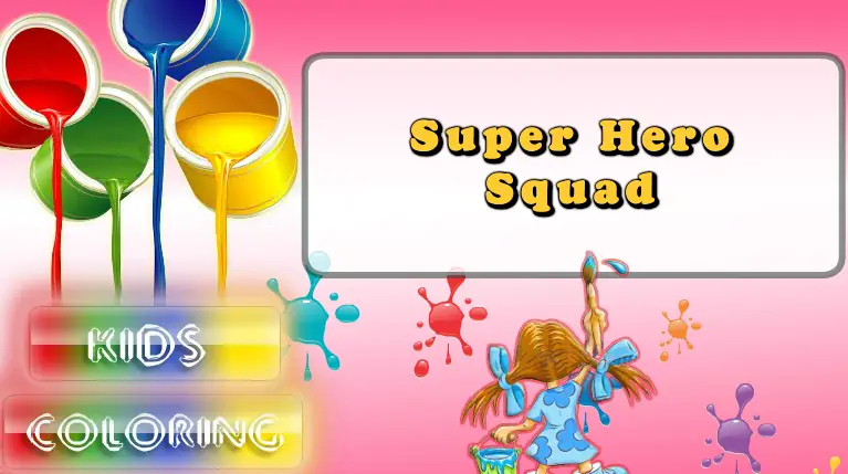 Super Hero Squad Kids Coloring logo