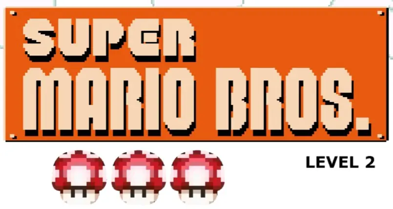 Super Mario Bros Level 2 logo