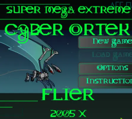 Super Mega Extreme Cyber Ortek Flier 2005 X logo