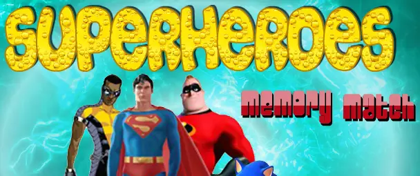 Superheroes Memory Match logo